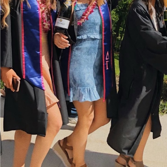 Blue Ruffled Sleeveless Dress - Picture 2 of 3